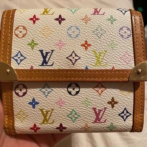 LV multi colour compact wallet
